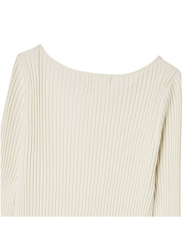 Twist slim ribbed knit Ivory - THE GREEN LAB - BALAAN 4