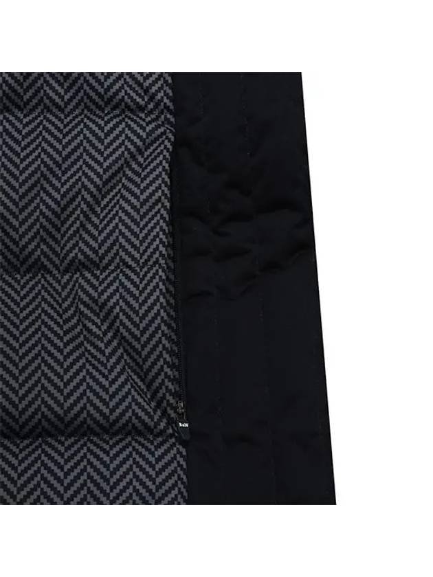 Herringbone print stretch down 1120GDGB NAVY - BLACK&WHITE - BALAAN 3