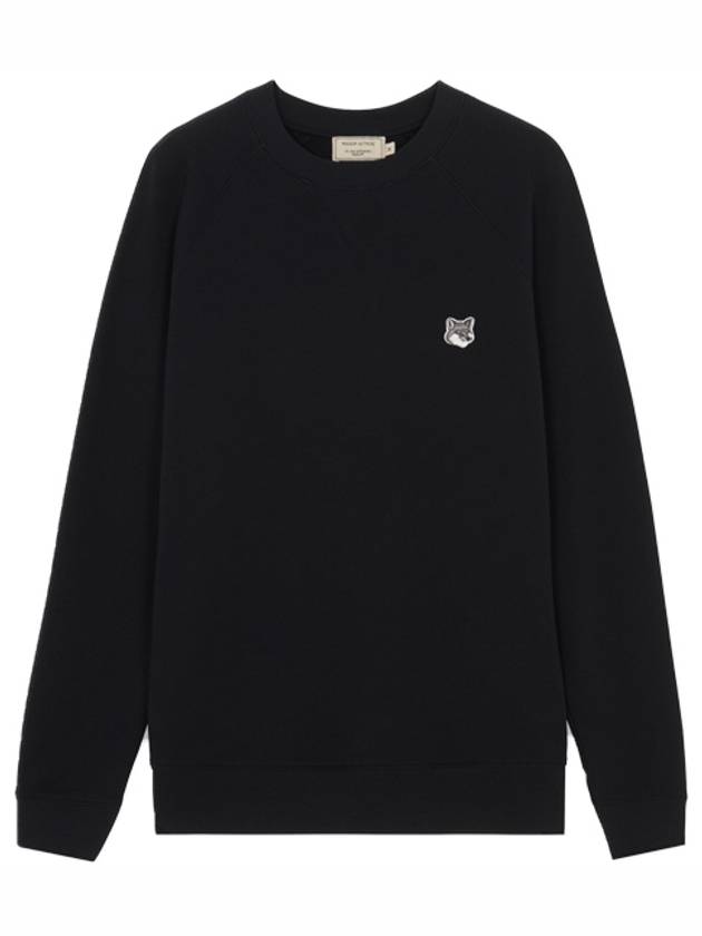 Grey Fox Head Patch Classic Sweatshirt Black - MAISON KITSUNE - BALAAN 2