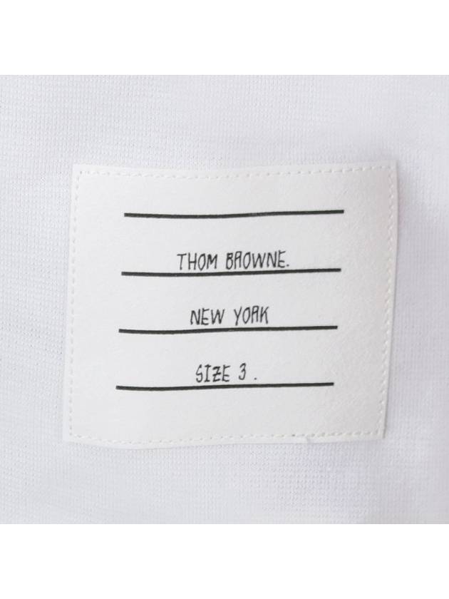 Cotton Oversized Pocket Short Sleeve T-Shirt White - THOM BROWNE - BALAAN 8