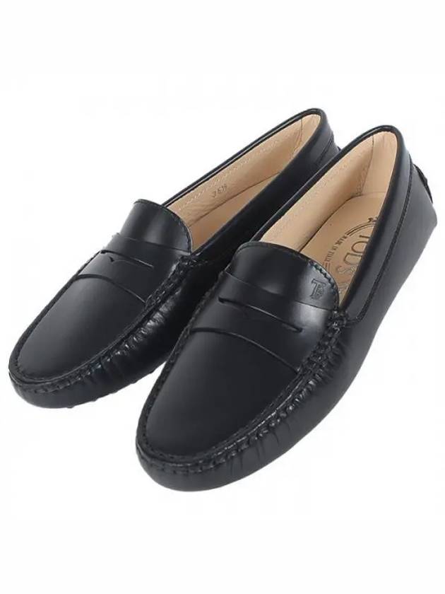 Women's Gommino Leather Driving Shoes Black - TOD'S - BALAAN 2