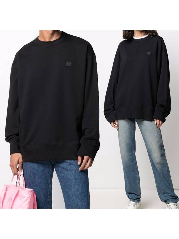 Face Patch Sweatshirt Black - ACNE STUDIOS - BALAAN 2