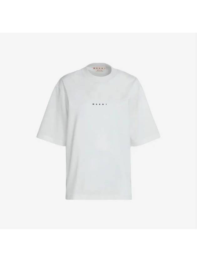 Logo Cotton Short Sleeve T-Shirt White - MARNI - BALAAN 3