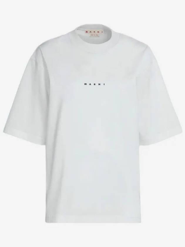 Logo Cotton Short Sleeve T-Shirt White - MARNI - BALAAN 3