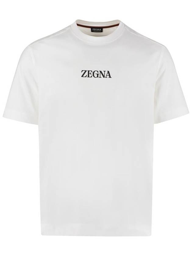 Zegna Cotton Crew-Neck T-Shirt - ERMENEGILDO ZEGNA - BALAAN 1