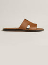 Izmir Leather Slippers Gold - HERMES - BALAAN 5