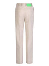 Slim Fit Tag Wool Straight Pants Beige - OFF WHITE - BALAAN 3