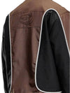 J-Blink Color Block Biker Jacket Black Brown - DIESEL - BALAAN 4