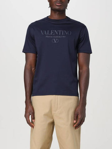 T-shirt di cotone con logo tono su tono Valentino - VALENTINO - BALAAN 1