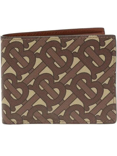 Monogram Print Bicycle Wallet Brown - BURBERRY - BALAAN 1