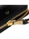 Matelasse Logo Zip Around Half Wallet Black - MIU MIU - BALAAN 7