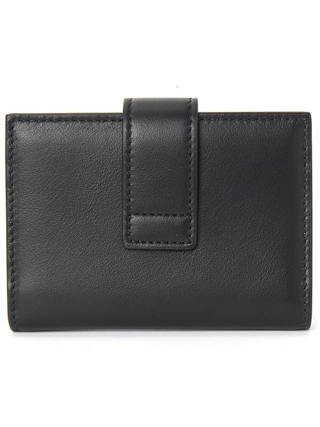 Hug Two-Tone Card Wallet Black - SALVATORE FERRAGAMO - BALAAN 3