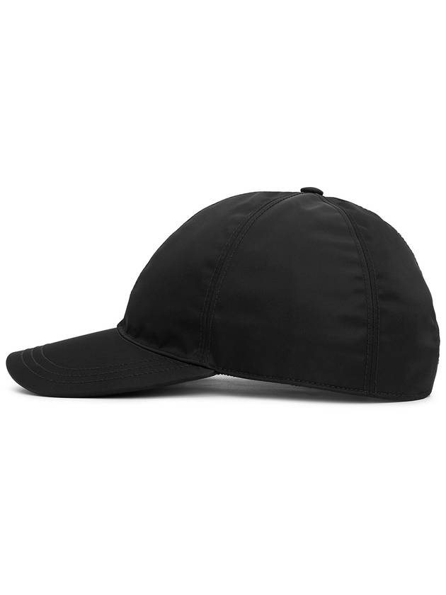 Triangle Logo Re Nylon Ball Cap Black - PRADA - BALAAN 4