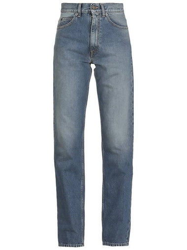 Back Stitch High Waist Straight Jeans Blue - MAISON MARGIELA - BALAAN 1