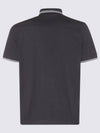 Stretch Cotton Pique Short Sleeve Polo Shirt Black - STONE ISLAND - BALAAN 3