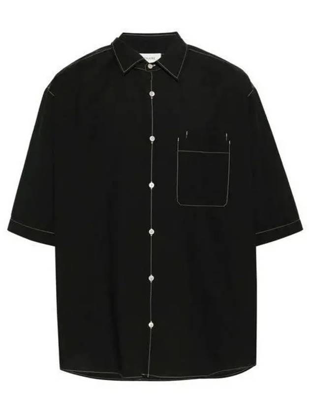 Double Pocket Short Sleeve Shirt Black - LEMAIRE - BALAAN 2