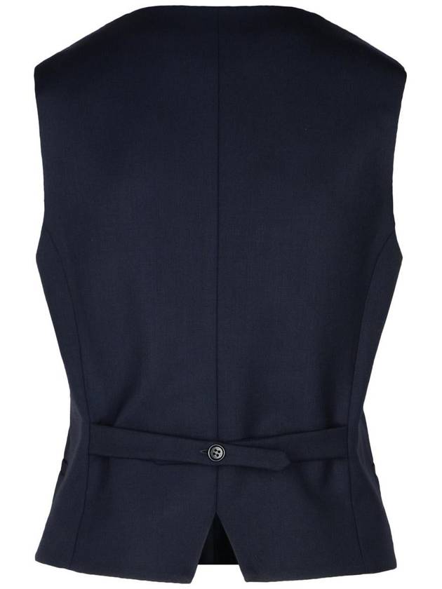 P.A.R.O.S.H. 'Liliux' Blue Virgin Wool Blend Vest - P.A.R.O.S.H. - BALAAN 3