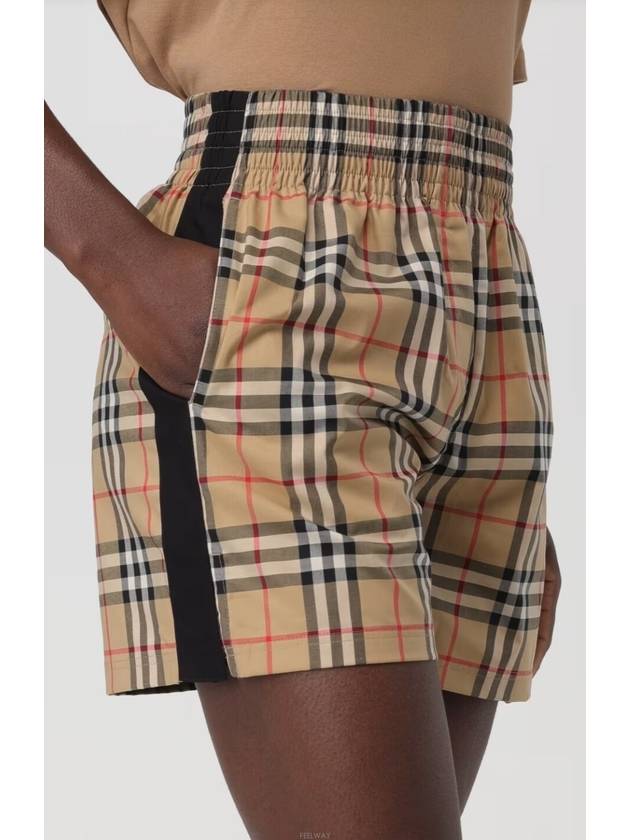 Banding Check Cotton Shorts Beige - BURBERRY - BALAAN 2