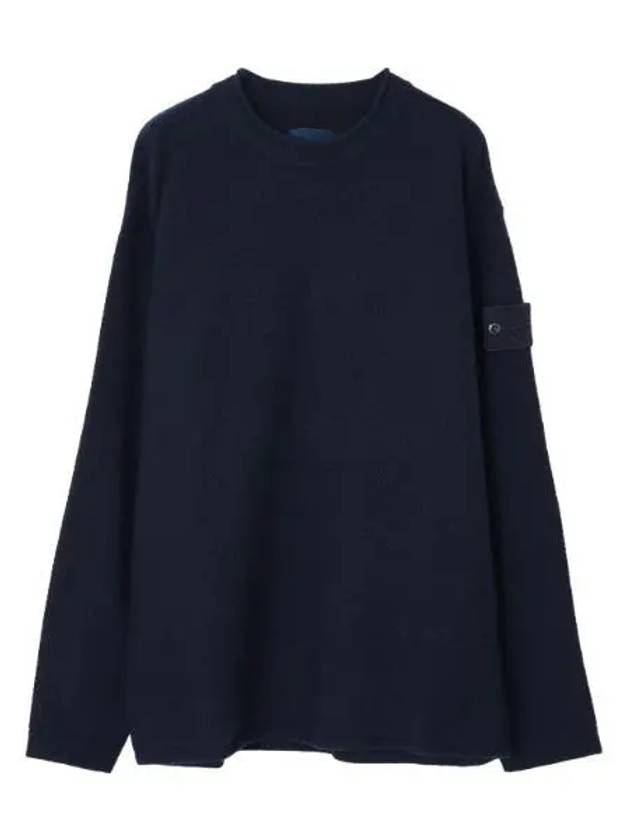 Ghost Piece Geelong Wool Crew Neck Knit Loose Fit - STONE ISLAND - BALAAN 1