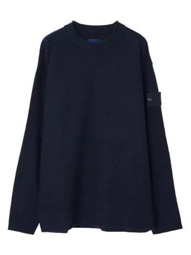 Ghost Piece Geelong Wool Crew Neck Knit Loose Fit - STONE ISLAND - BALAAN 1