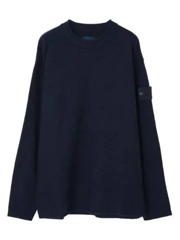 Ghost Piece Geelong Wool Crew Neck Knit Loose Fit Men - STONE ISLAND - BALAAN 1