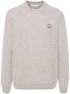 Fox Head Knit Top Light Grey - MAISON KITSUNE - BALAAN 1