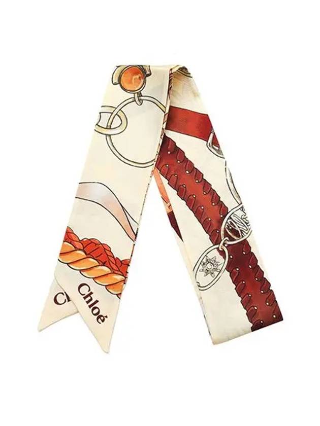 Bandeau Silk Scarf Beige - CHLOE - BALAAN 6