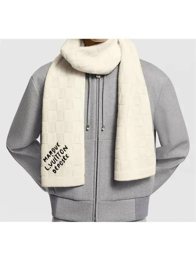 Damier Snug Scarf Cream - LOUIS VUITTON - BALAAN 6