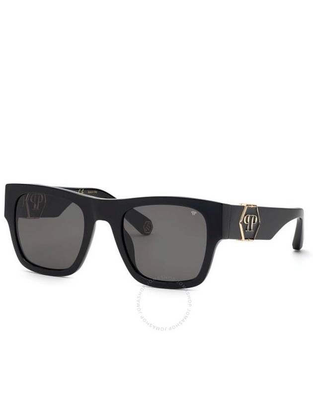 Philipp Plein Grey Square Unisex Sunglasses SPP042M 700F 54 - PHILIPP PLEIN - BALAAN 1