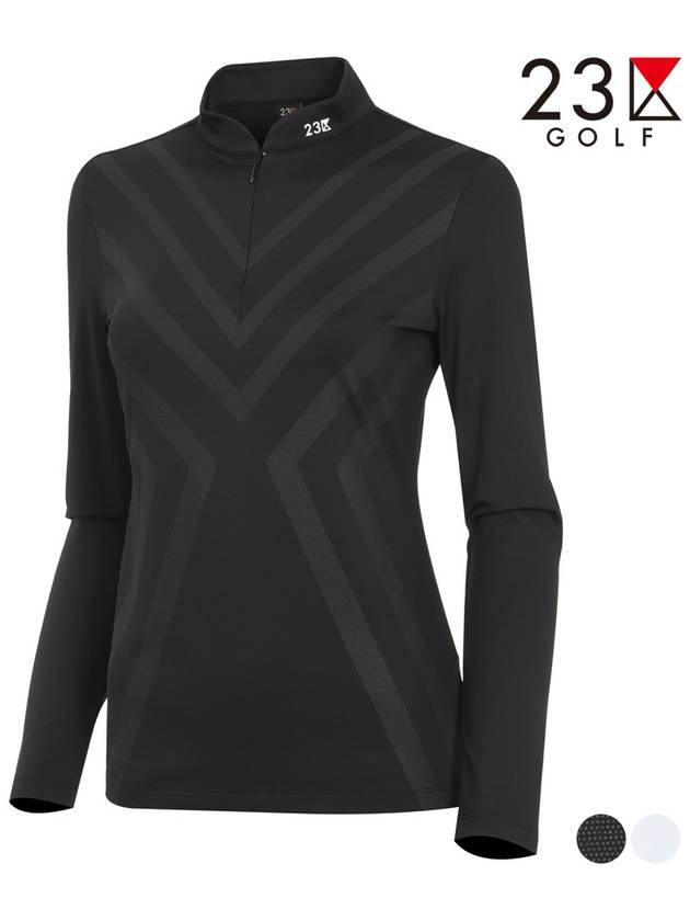 Golf pattern zip-up tee EL3LTS007 - 23KU - BALAAN 2