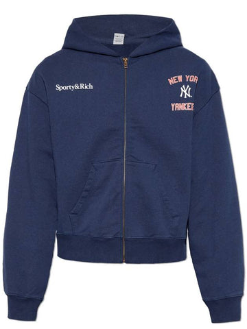 Sporty & Rich Sweatshirt From The 47 & The New York Yankees Collection, Unisex, Navy Blue - SPORTY & RICH - BALAAN 1