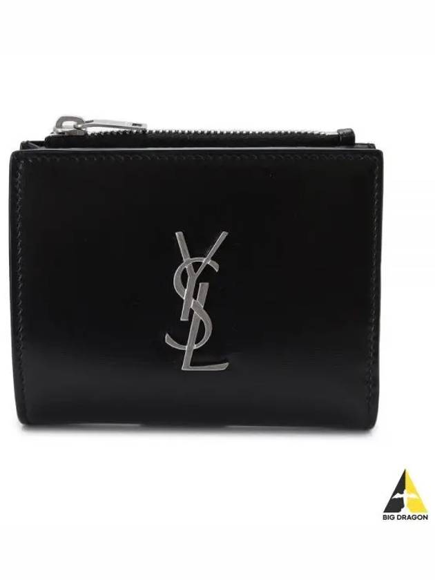 Monogram Half Wallet Black - SAINT LAURENT - BALAAN 2