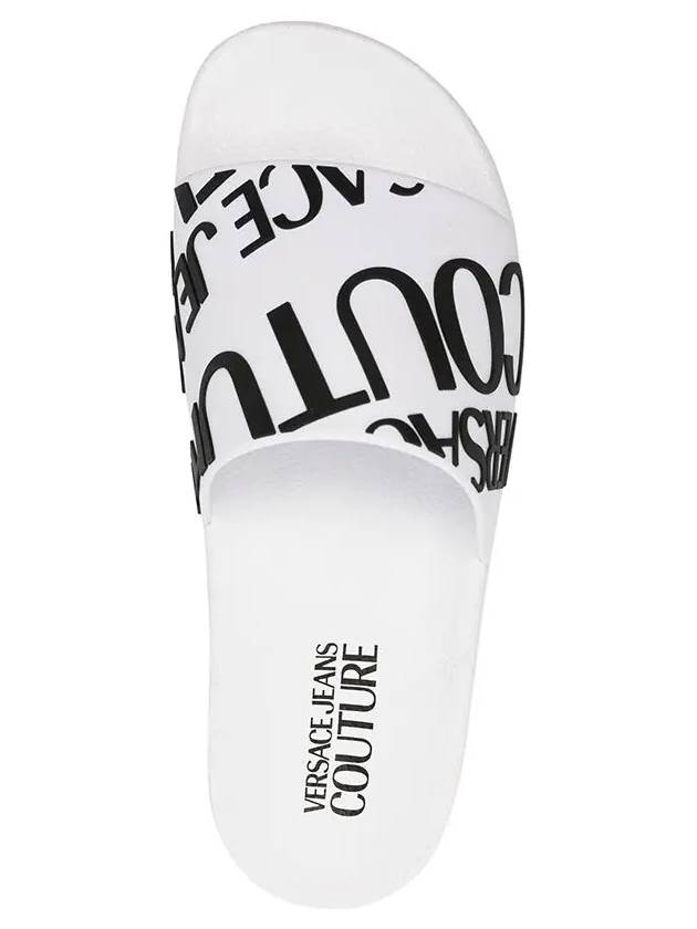 Logo Embossed Slippers White - VERSACE - BALAAN 3