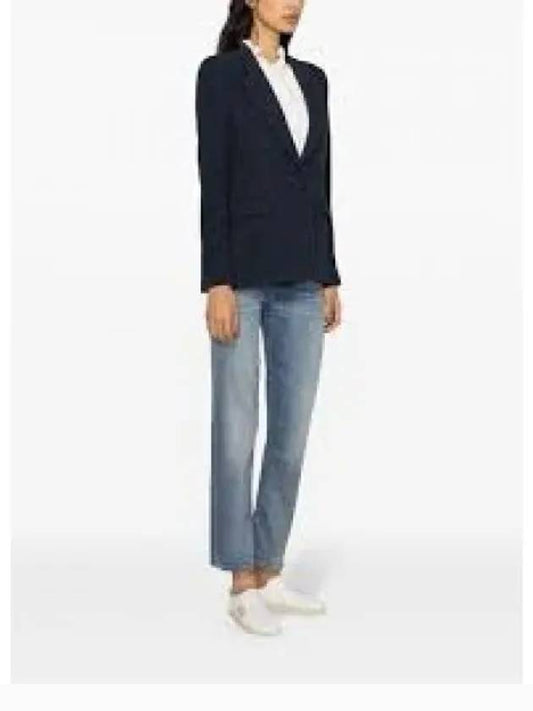 Charlene Single Breasted Wool Blazer Jacket Navy - ISABEL MARANT - BALAAN 2