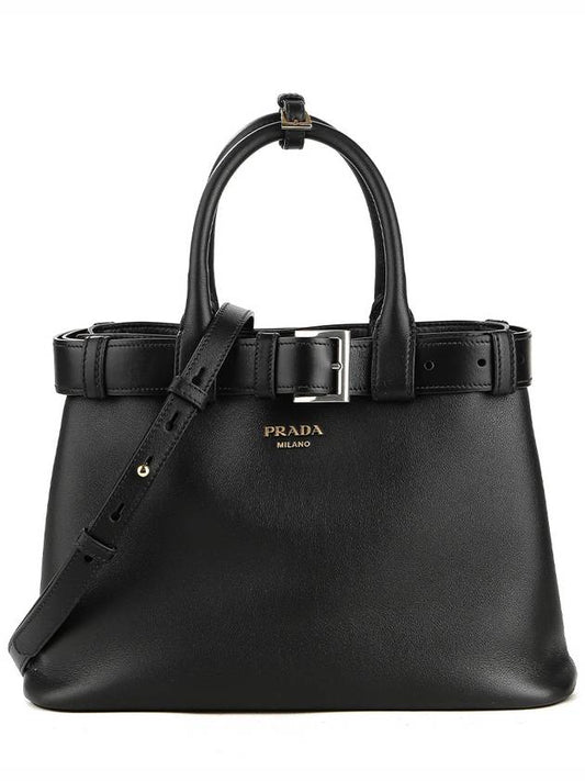 Buckle Medium Tote Bag Black - PRADA - BALAAN 2