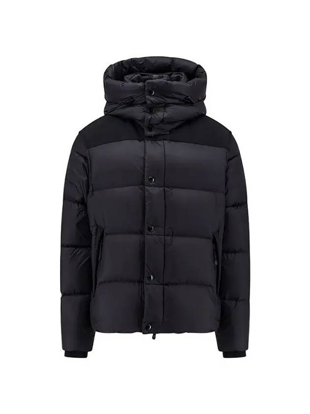 Logo Patch Hooded Down Padding Black - BURBERRY - BALAAN 2