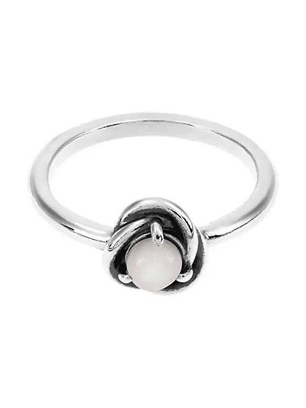 White Birthstone Eternity Circle Ring Silver - PANDORA - BALAAN 4