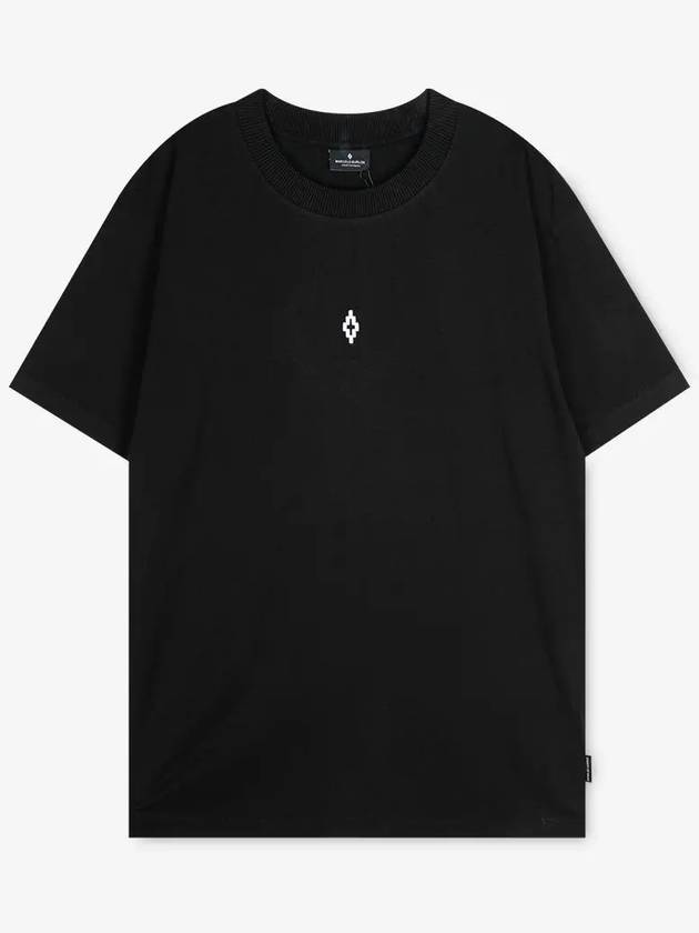 Back Graphic Cotton Short Sleeve T-shirt Black - MARCELO BURLON - BALAAN 3