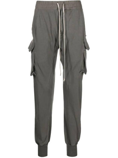 Mastodon Cut Cargo Pocket Cotton Track Pants Grey - RICK OWENS - BALAAN 1