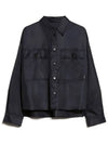 CREMONA two pocket shirt jacket navy 2425026041 002 - MAX MARA - BALAAN 2