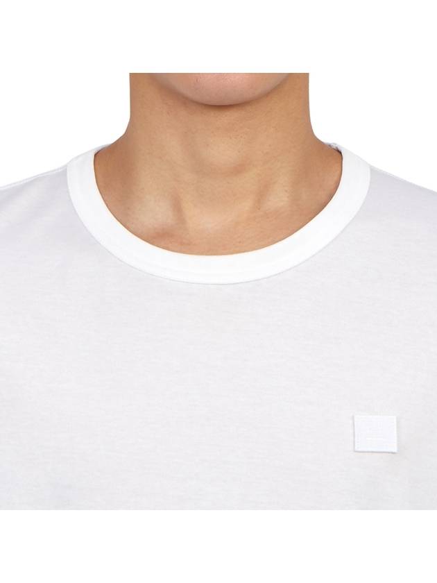 Logo Patch Cotton Short Sleeve T-Shirt White - ACNE STUDIOS - BALAAN 6