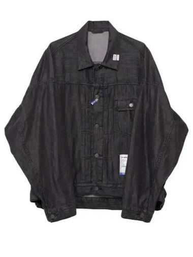 I12BL001 BLACK Cotton Tencel Denim Jacket - MIHARA YASUHIRO - BALAAN 1