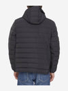 Poly Twill Rib 4-Bar Down Hoodie Jacket Charcoal - THOM BROWNE - BALAAN 11