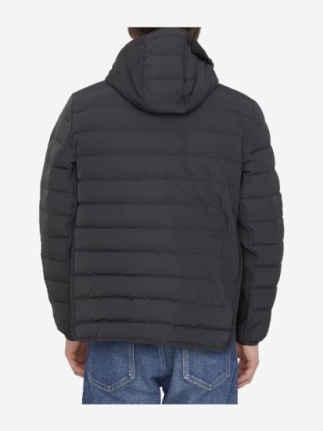 Poly Twill Rib 4-Bar Down Hoodie Jacket Charcoal - THOM BROWNE - BALAAN 11