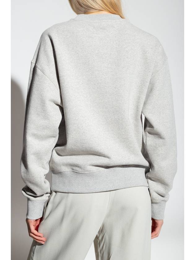 Front Logo Cotton Sweatshirt Grey - JIL SANDER - BALAAN 5