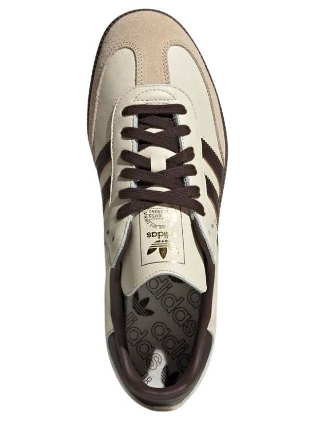 Samba OG Low Top Sneakers Cream White Dark Brown - ADIDAS - BALAAN 6