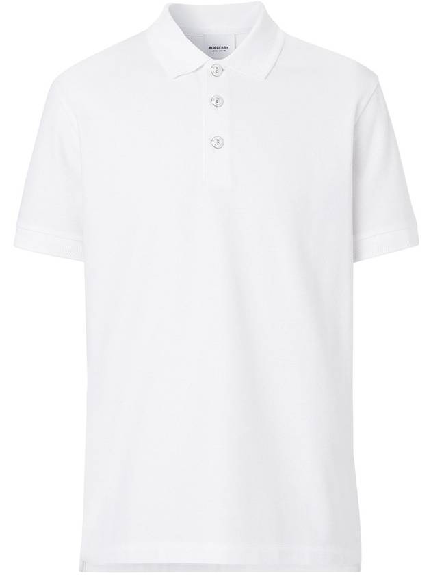 Enamel TB Logo Polo Shirt White - BURBERRY - BALAAN 1