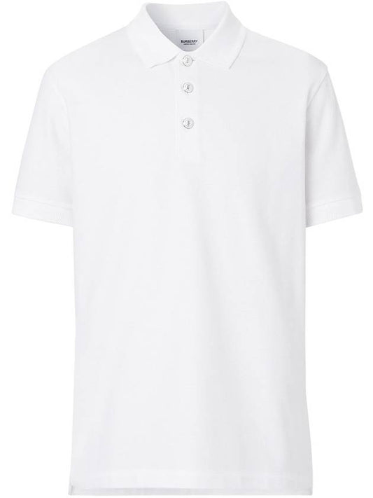 Enamel TB Logo Polo Shirt White - BURBERRY - BALAAN 1