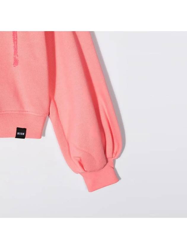 Kids Logo Print Hoodie Pink MS027691 077 - MSGM - BALAAN 4