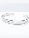 Engraving Logo Cuff Bracelet Silver - MAISON MARGIELA - BALAAN 4